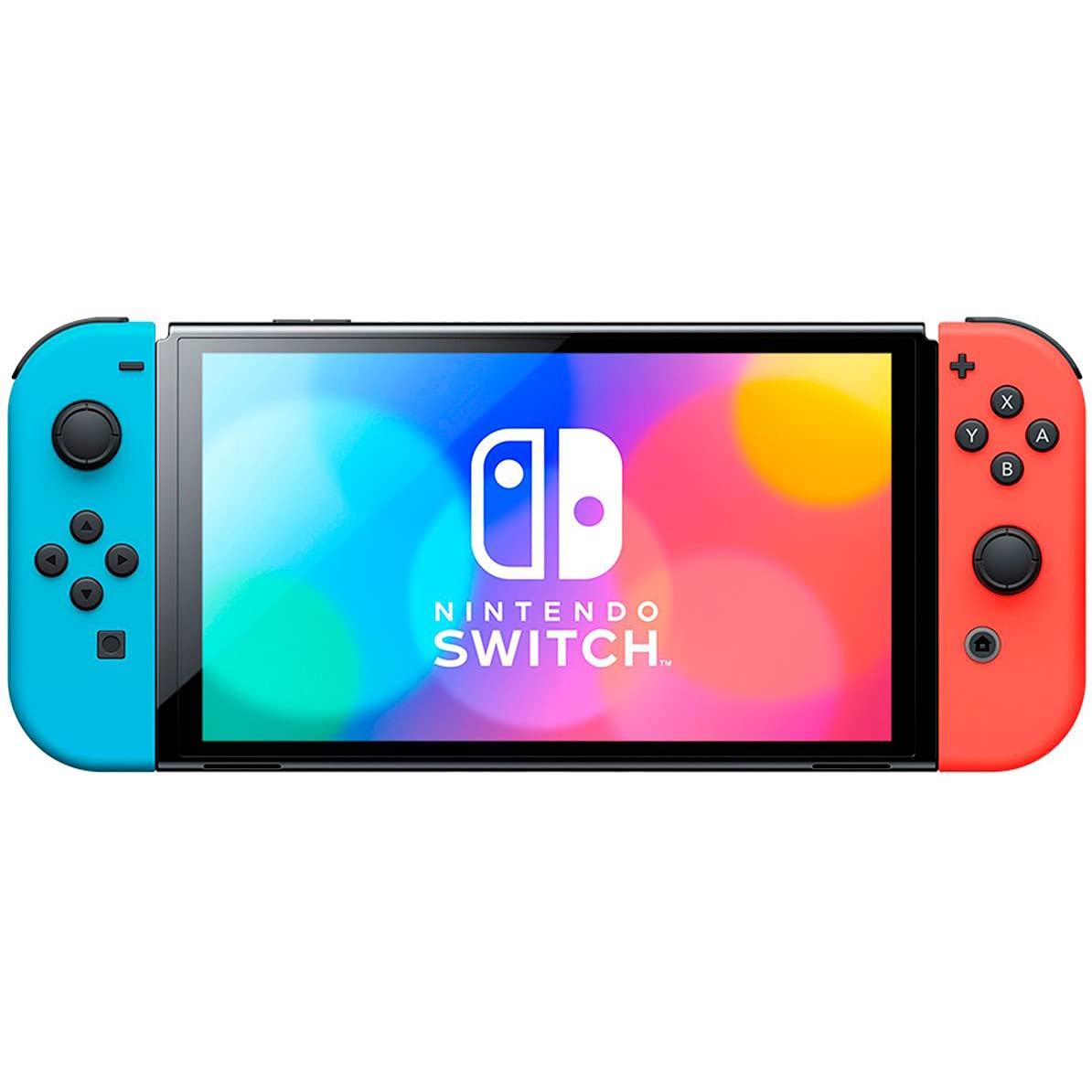 Nintendo Switch OLED modelo com Joy-Con, base preta - tela